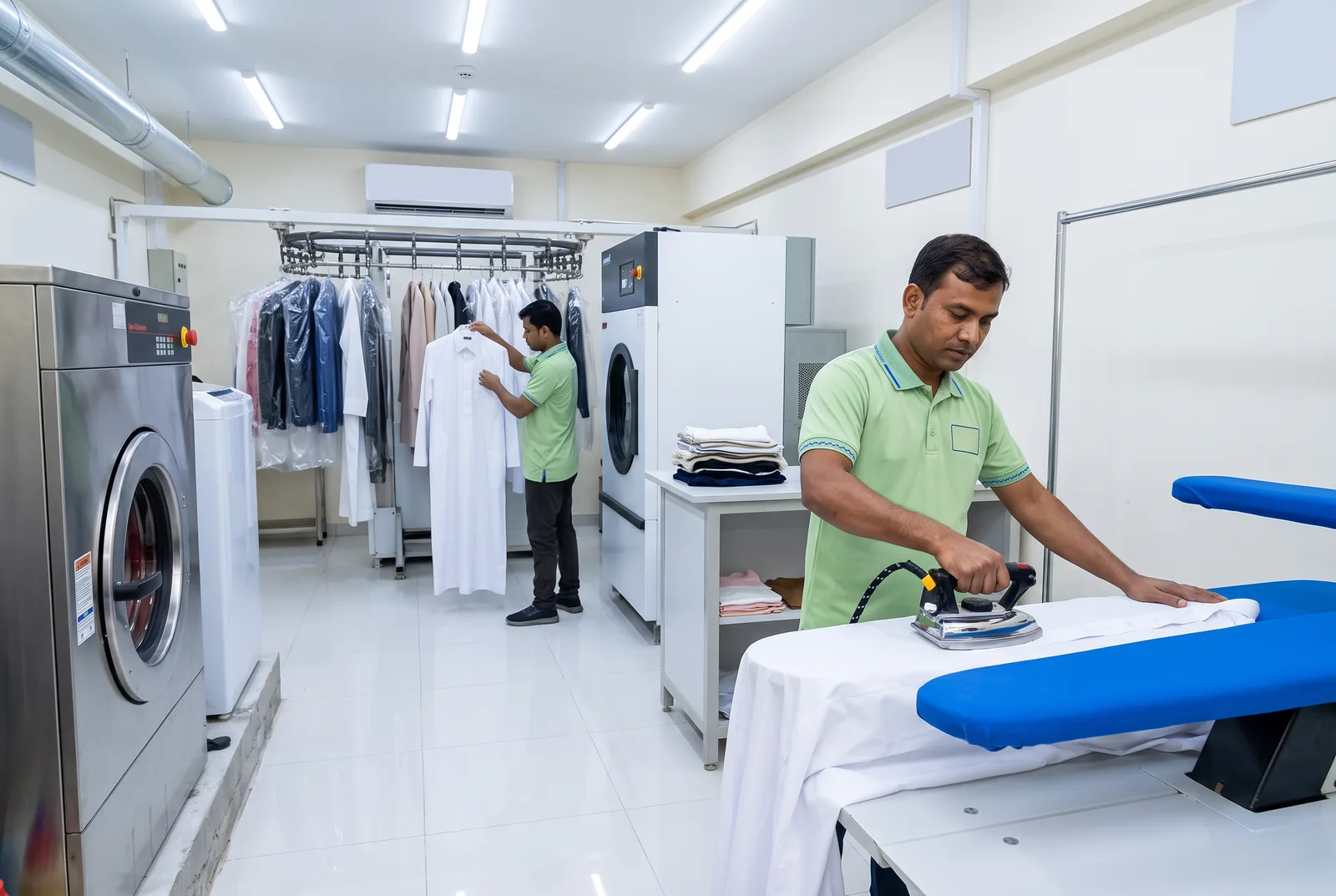 Inside the Al Jawad Laundry plant